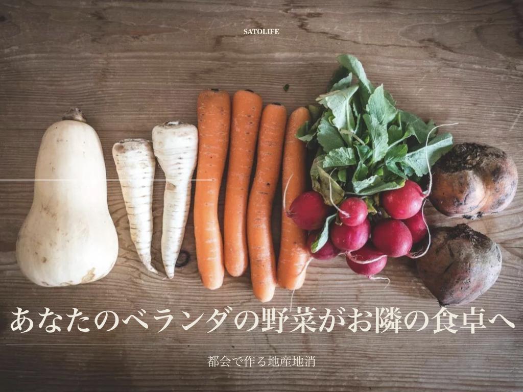 【satolife】家庭菜園の野菜を気軽に収益化！新しい農業流通を作ります！